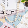 60Pcs 6 Styles Unfinished Natural Wood Printed Beads WOOD-GL0001-13A-5