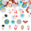 72Pcs 9 Styles 3D Astronaut Theme Resin Cabochons RESI-OC0001-67-1