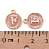 Golden Plated Alloy Enamel Charms X-ENAM-S118-07F-3