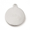 Tarnish Resistant 304 Stainless Steel Pendants Rhinestone Settings STAS-H172-03P-2