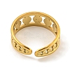 Ion Plating(IP) 304 Stainless Steel Round Wide Open Cuff Ring for Women RJEW-A043-25G-3