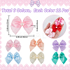 72Pcs 6 Colors Bowknot Polyester Ornament Accessories DIY-SP0003-60B-2