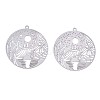 Non-Tarnish 201 Stainless Steel Filigree Pendants LS-X-STAS-S118-025P-1