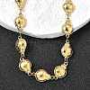 304 Stainless Steel Ladybug Link Chain Necklaces for Women Men NJEW-K249-21A-G-2