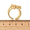 304 Stainless Steel Open Cuff Ring for Women RJEW-A053-06G-10-5