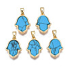 Real 18K Gold Plated Brass Pendants KK-N233-171A-01C-1