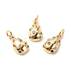 Brass Micro Pave Colorful Cubic Zirconia Pendants LS-KK-G420-26G-1