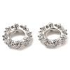 Rack Plating Brass Micro Pave Cubic Zirconia Beads KK-A186-01B-P-3