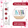 Glass Round Bead Pendant Decorations HJEW-AB00565-2