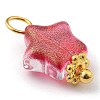 Electroplate Glass Charms PALLOY-JF00463-M-3