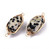 Natural Dalmatian Jasper Links/Connectors G-T131-100C-2