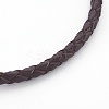 Braided Leather Cord Bracelet Making X-MAK-L018-05E-2