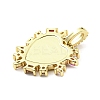 Rack Plating Brass Micro Pave Cubic Zirconia Pendants X-KK-F861-03G-2