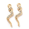 Brass Micro Pave Cubic Zirconia Pendants KK-E090-03G-1
