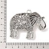 Tibetan Style Alloy Elephant Big Pendants X-TIBEP-Q043-280-RS-3