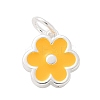 925 Sterling Silver Enamel Flower Charms LS-STER-D300-04S-03-1