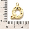 Brass Micro Pave Clear Cubic Zirconia Pendants KK-G521-01G-Q-3