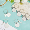 20Pcs 201 Stainless Steel Blank Pendant Keychain KEYC-SC0001-62D-7
