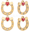 10Pcs 304 Stainless Steel Enamel Pendants STAS-BBC0008-60-7