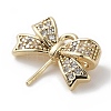 Brass Micro Pave Clear Cubic Zirconia Charms KK-G491-15G-2