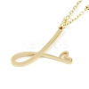 304 Stainless Steel Pendant Necklaces NJEW-H029-02G-J-1