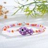 Resin & Porcelain Beads Stretch Bracelets for Women LP2947-7-1