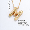 Stainless Steel Party Balloon Letter Pendant Cable Chain Necklaces for Women YF1942-13-1