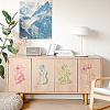 4Pcs 4 Styles PET Hollow Out Drawing Painting Stencils DIY-WH0394-0159-4