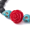 Resin and Synthetic Turquoise Bracelets BJEW-JB10755-02-3