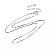 Anti-Tarnish Rhodium Plated 925 Sterling Silver Cable Chains Necklace for Women STER-I021-09P-4