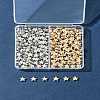 250Pcs 2 Colors CCB Plastic Beads CCB-FS0001-10-9