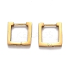 304 Stainless Steel Square Huggie Hoop Earrings STAS-J033-09A-G-2