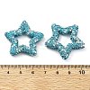 Star Shape Polymer Clay Rhinestone Beads CLAY-NH0001-06K-3