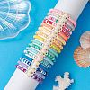 16Pcs 16 Colors Dyed Synthetic Turquoise and Handmade Polymer Clay Beaded Stretch Bracelets Sets BJEW-JB10763-3