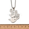 201 Stainless Steel Laser Cut Mother and Baby Koala Pendant Box Chain Necklaces for Women Men NJEW-E156-01P-5