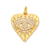 Brass Micro Pave Cubic Zirconia Pendants KK-U033-07G-01-1