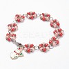 Glass Seed Beads Charm Bracelets X-BJEW-JB03694-02-1