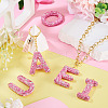 5Pcs 5 Styles Handmade Polymer Clay Rhinestone Big Pendants FIND-BT0001-39D-7