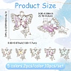 10Pcs 5 Colors Alloy Resin Pendants FIND-YW0009-78-3