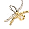 Brass Beaded Necklaces NJEW-K271-01PG-2