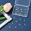 20Pcs 10 Styles Brass Pave Clear Cubic Zirconia Charms ZIRC-FS0001-03-8