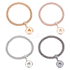 4Pcs 4 Colors Donut Charm Stretch Bracetet for Girl Women BJEW-CA0001-04-1