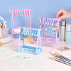 4 Sets 4 Colors Opaque Acrylic Earring Display Stands EDIS-PH0001-44-3