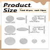 40Pcs 4 Styles 304 Stainless Steel Stamping Blank Tag Pendants STAS-LP0002-53-2