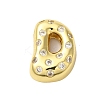 Rack Plating Brass Micro Pave Clear Cubic Zirconia Perdants KK-C067-11G-D-1