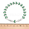 Platinum Tone Brass Micro Pave Cubic Zirconia Tennis Bracelets BJEW-B160-09P-6