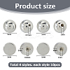 40Pcs 4 Styles 303 Stainless Steel Earring Nuts STAS-HS0001-58P-2