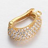 Brass Micro Pave Cubic Zirconia Enhancer Shortener Bails KK-E671-05A-2