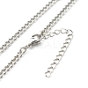 Non-Tarnish 304 Stainless Steel Curb Chain Necklaces NJEW-JN03637-1