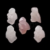 Natural Rose Quartz Carved Healing Dinosaur Figurines G-B062-07E-2
